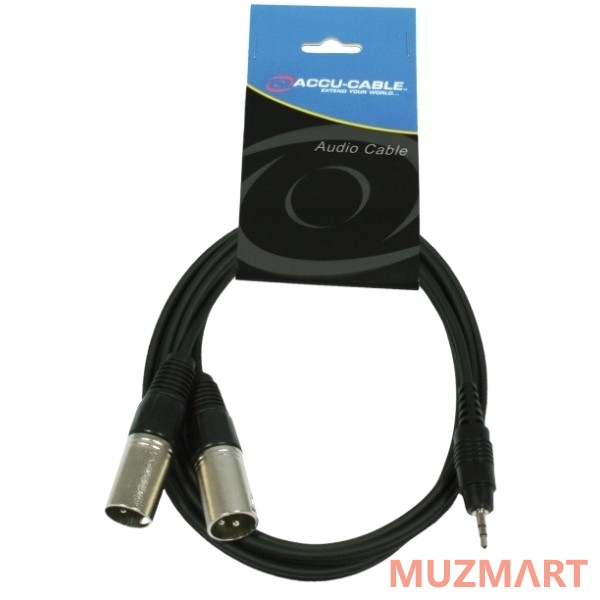 American DJ Dj AC-J3S-2XM/3 Шнур переходник мини JACK 3.5 - 2 x XLR