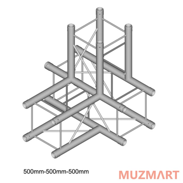 Duratruss DT 24 T40 T-joint + down Узел стыковочный четырехлучевой