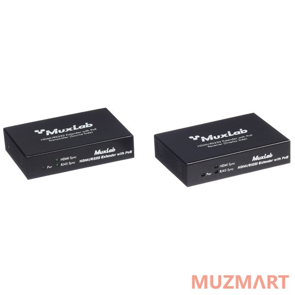 Muxlab 500454-PoE Комплект: приемник и передатчик HDMI / HDBT
