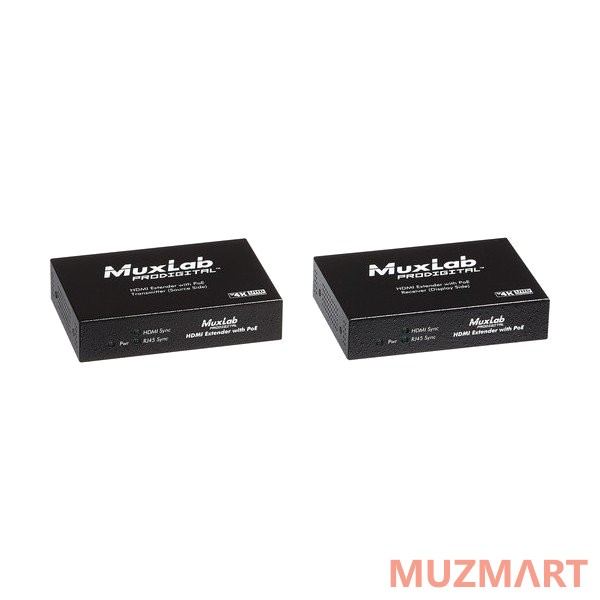 Muxlab 500451-PoE Комплект: приемник и передатчик HDMI / HDBT