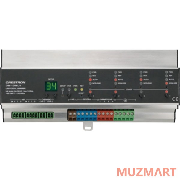 Crestron DIN-1DIMU4 Диммер для ламп 4-канальный