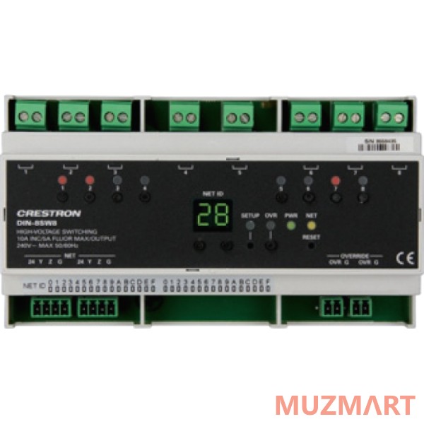 Crestron DIN-8SW8 Модуль контроля освещения 8-канальный
