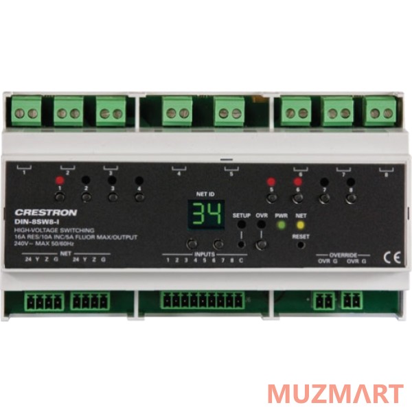 Crestron DIN-8SW8-I Модуль контроля освещения 8-канальный