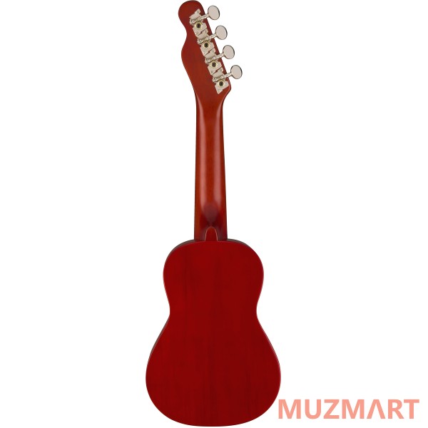 Fender UKULELE VENICE CHERRY Укулеле сопрано, цвет вишневый
