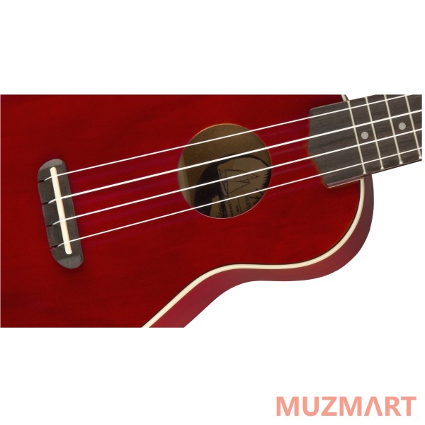 Fender UKULELE VENICE CHERRY Укулеле сопрано, цвет вишневый