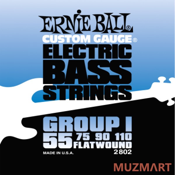 Ernie Ball 2802 Струны для бас-гитары Flat Wound Bass Group I