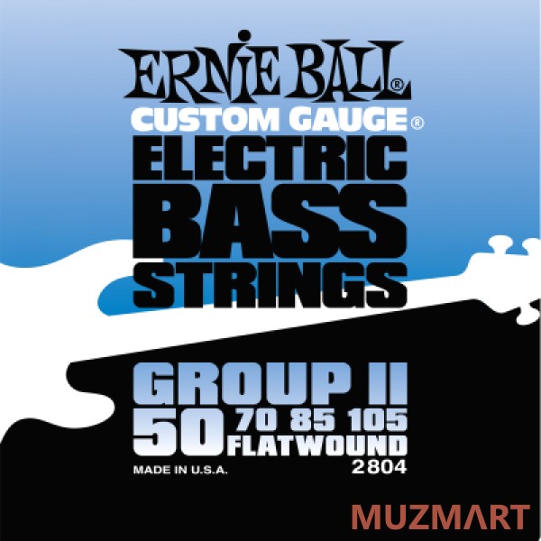 Ernie Ball P02804 FlatWound Group II Комплект струн для бас-гитары