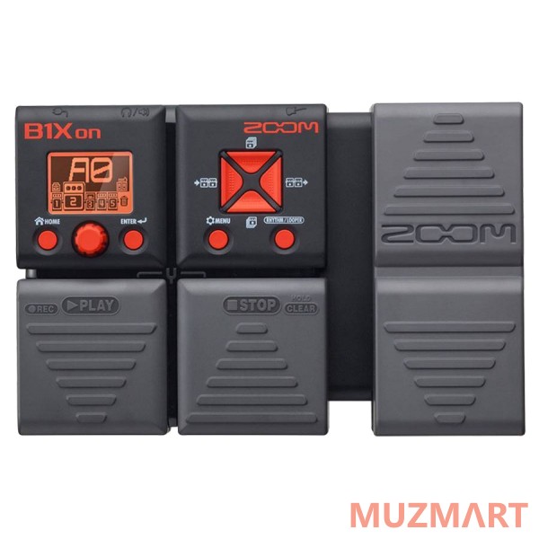 Zoom B1Xon процессор эффектов для бас-гитары с педалью