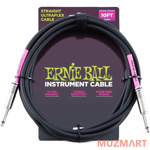 Ernie Ball 6048 Кабель инструментальный 3 метра черный