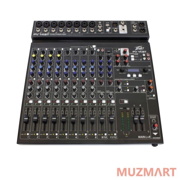 Peavey PV 14 BT 14-канальный аналоговый микшерный пульт с Bluetooth