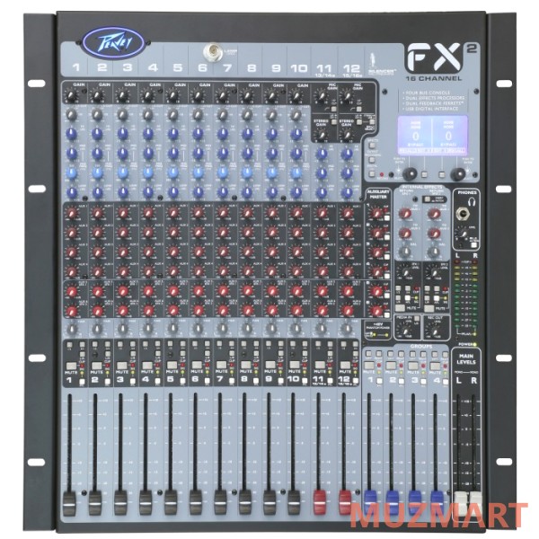 Peavey fx2-16 16-канальный рэковый гибридный аналого-цифровой микшер
