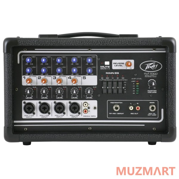 Peavey pv 5300 5-канальный активный микшерный пульт с эффектом реверберации
