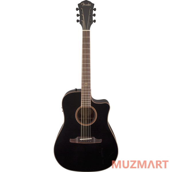 Fender F1020SCE DREADNOUGHT BLACK электроакустическая гитара
