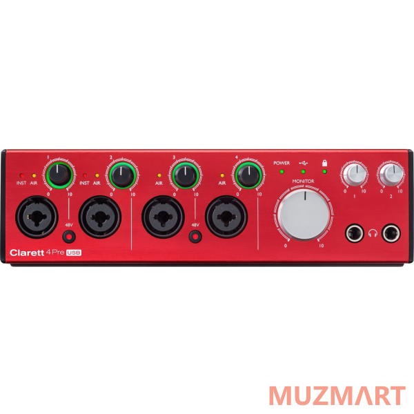 Focusrite Clarett 4Pre USB аудио-интерфейс
