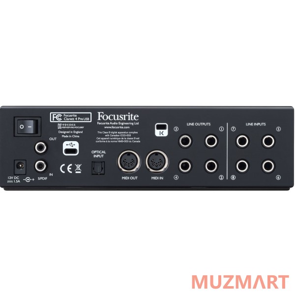 Focusrite Clarett 4Pre USB аудио-интерфейс