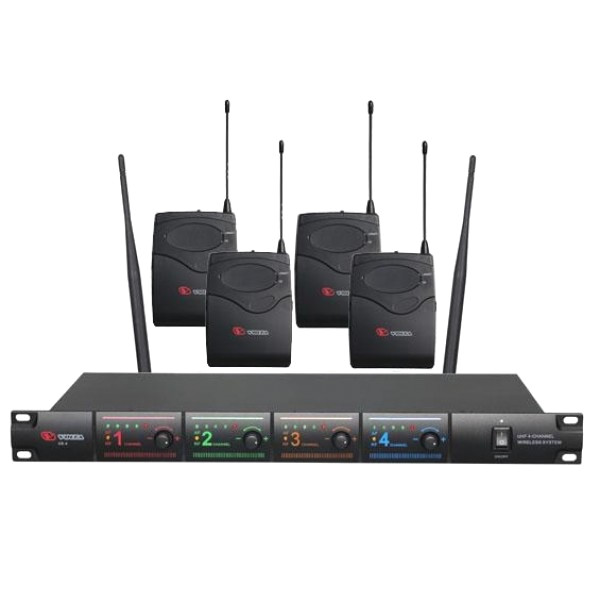 Volta US-4H (716.90/629.40/614.15/524.00) UHF радиосистема с четырьмя головными микрофонами