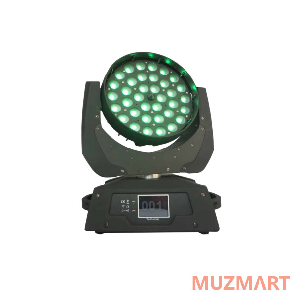 PL 540 wash zoomUV, 36pcs 18W RGBWA+UV 6 in One LEDs динамическая голова