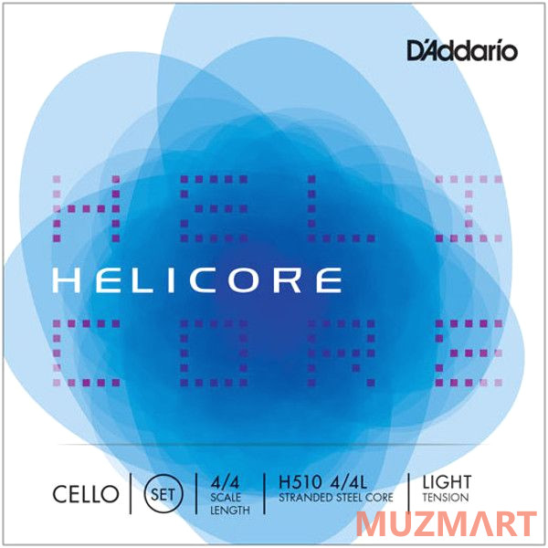 D'Addario H510 4/4L helicore cello set light 4/4 струны для виолончели