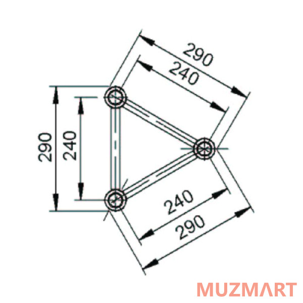 Alustage ALHD33150 Ферма треугольного сечения