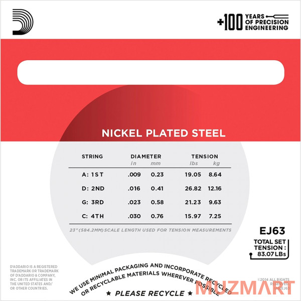 D'Addario EJ-63 Струны для банджо