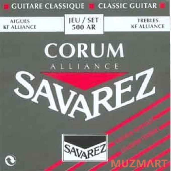 Savarez 500AR Corum Alliance Red standard tension Струны для классической гитары