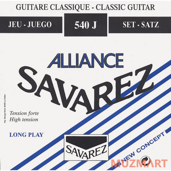 Savarez 540J Alliance HT Classic Blue high tension Струны для классической гитары