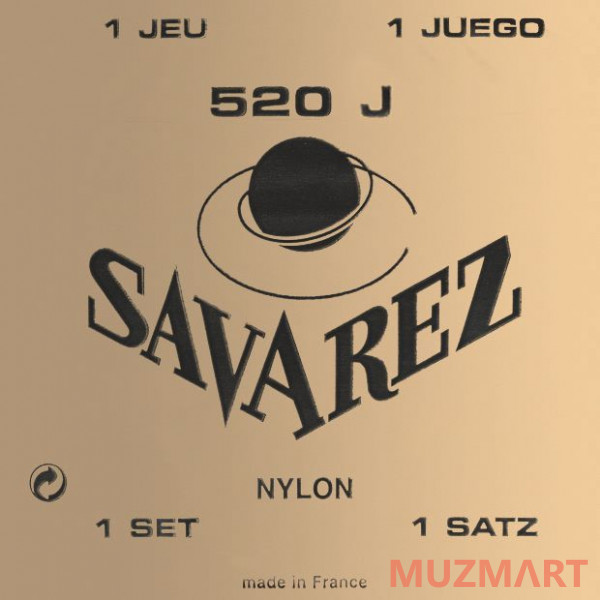 Savarez 520J CARTE JAUNE Traditional Yellow very high tension Струны для классической гитары