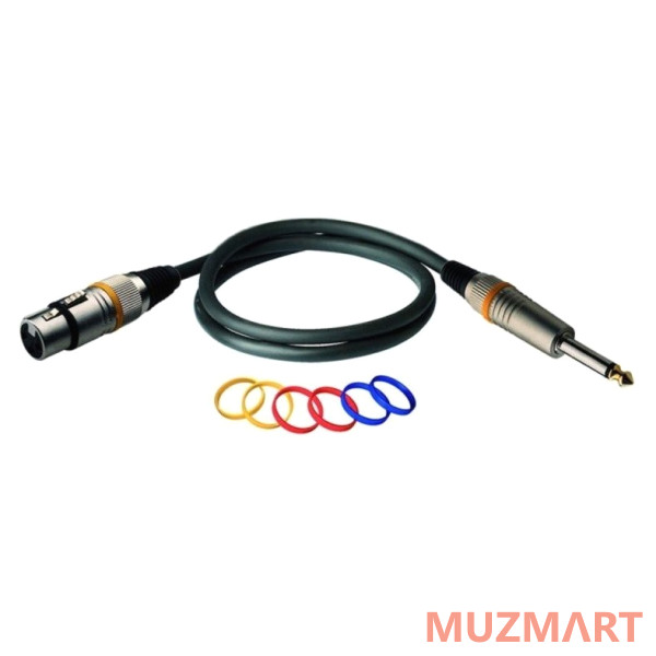 Rockcable RCL30381 D6 F Кабель XLR(F) - джек 1/4, 1 м