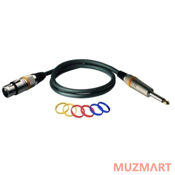 Rockcable RCL30383 D6 F Кабель XLR(F) - джек 1/4, 3 м