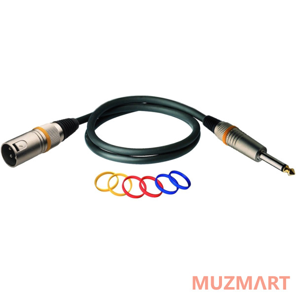 Rockcable RCL30383 D6 M Кабель XLR(M) - джек 1/4, 3 м