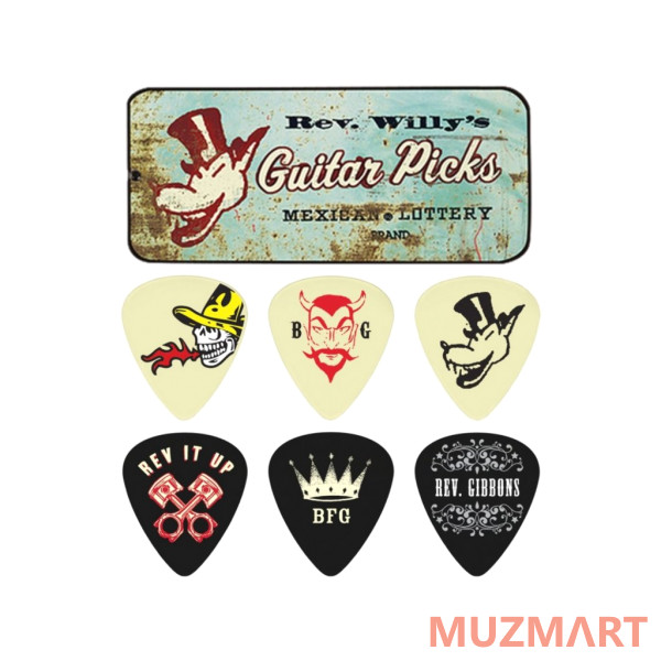 Dunlop RWT03H Billy Gibbons Pick Tin Медиаторы (6шт)