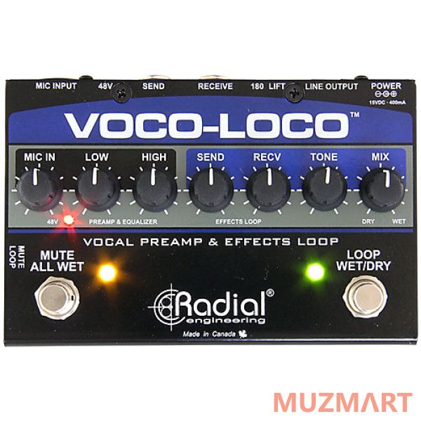 Radial Voco-Loco Микрофонный предусилитель и петля эффектов