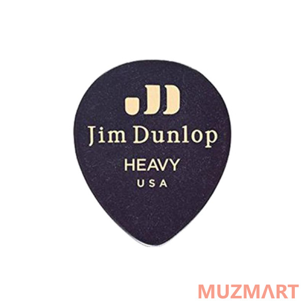 Dunlop 485R03HV Медиаторы Genuine Celluloid Black Tear Drop, Heavy (72шт)