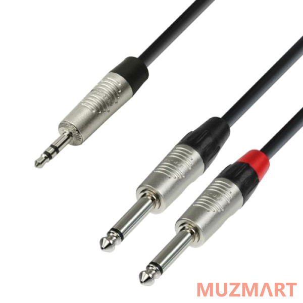 Adam Hall Hall K4YWPP0600 Кабель Minijack stereo/2 x Jack mono, разъёмы REAN, 6м