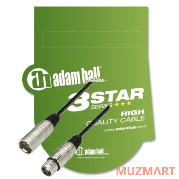Adam Hall Hall K3MMF0600 Микрофонный кабель 3Star XLR(F)-XLR(M), 6м
