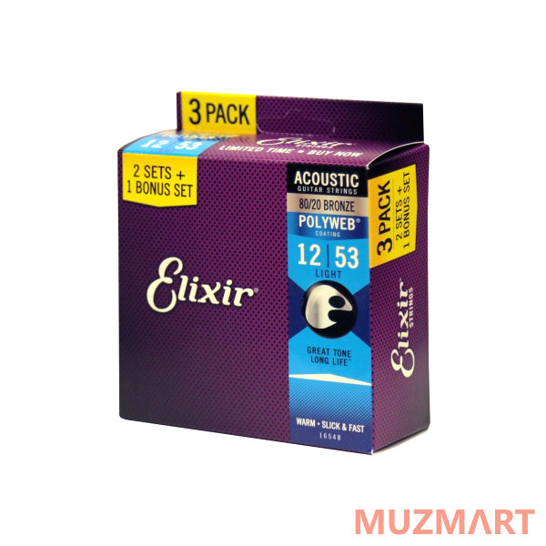 Elixir 16548 Струны для акустической гитары