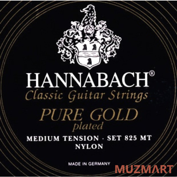 Hannabach 825MT Black PURE GOLD Комплект струн для классической гитары
