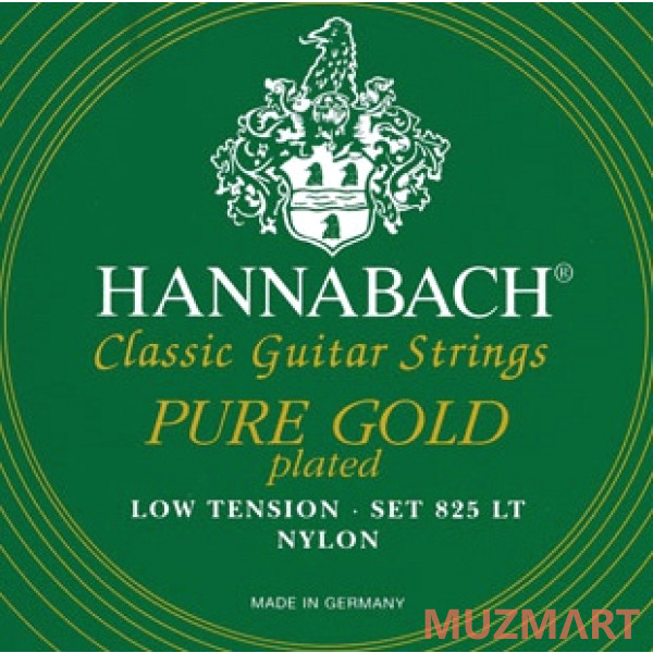 Hannabach 825LT Green PURE GOLD Комплект струн для классической гитары