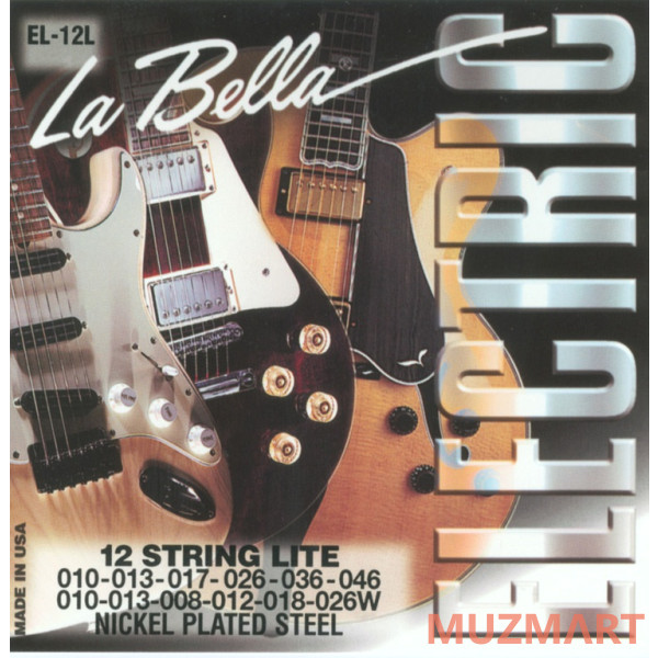 La Bella EL-12L Комплект струн для 12-струнной электрогитары