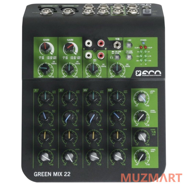 ECO GREEN MIX 22 Компактный микшерный пульт