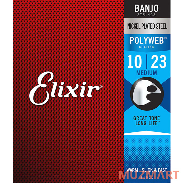 Elixir 11650 POLYWEB Комплект струн для банджо