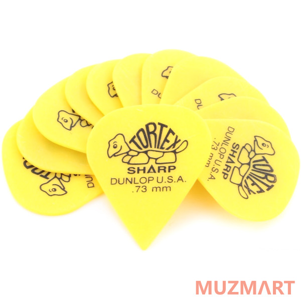 Dunlop 412P.73 Tortex Sharp Набор медиаторов (12шт)
