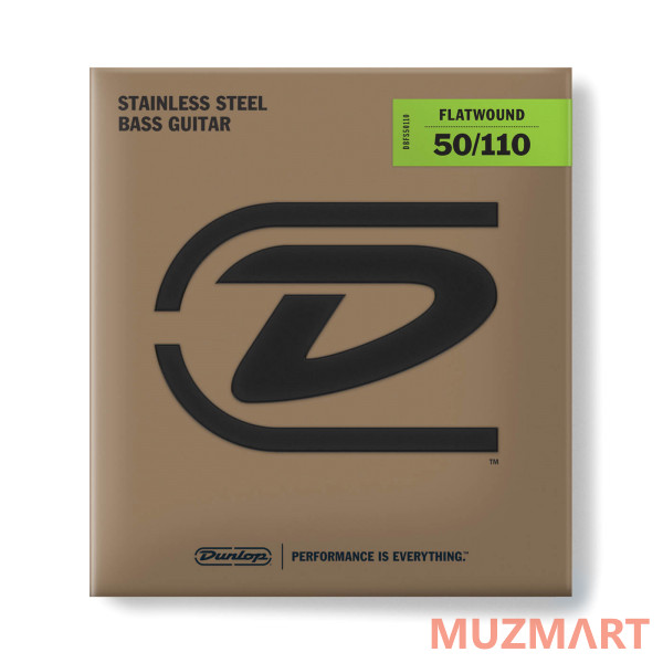 Dunlop DBFS50110 Flatwound Stainless Steel Long Scale Струны для бас-гитары