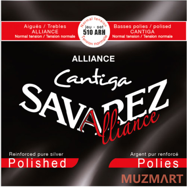 Savarez 510ARH Alliance Cantiga Red Silver Polished Basses Струны для классической гитары