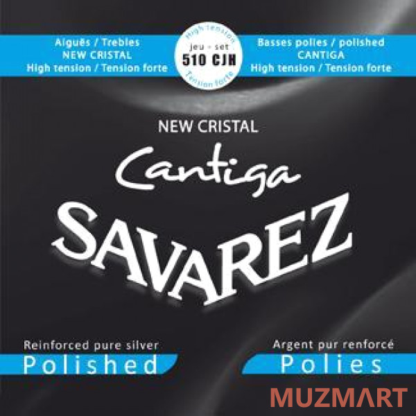 Savarez 510CJH New Cristal Cantiga Blue Silver Polished Basses Струны для классической гитары