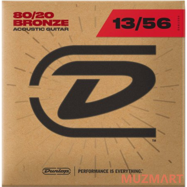 Dunlop DAB1356 Комплект струн для акустической гитары, Medium, 13-56