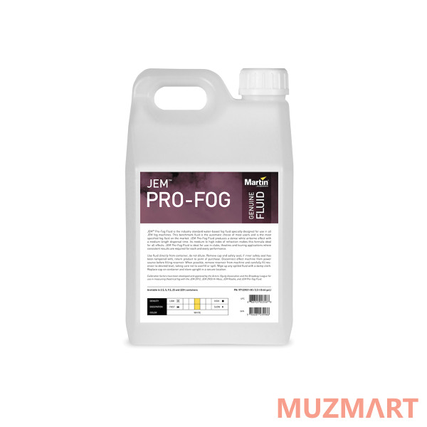 Martin JEM Pro-Fog Fluid, 2,5L Жидкость для генераторов дыма, среднего рассеивания
