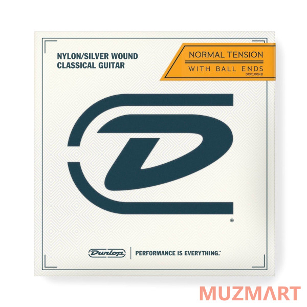 Dunlop DCV100NB Комплект струн для классической гитары, шариковый оконечник