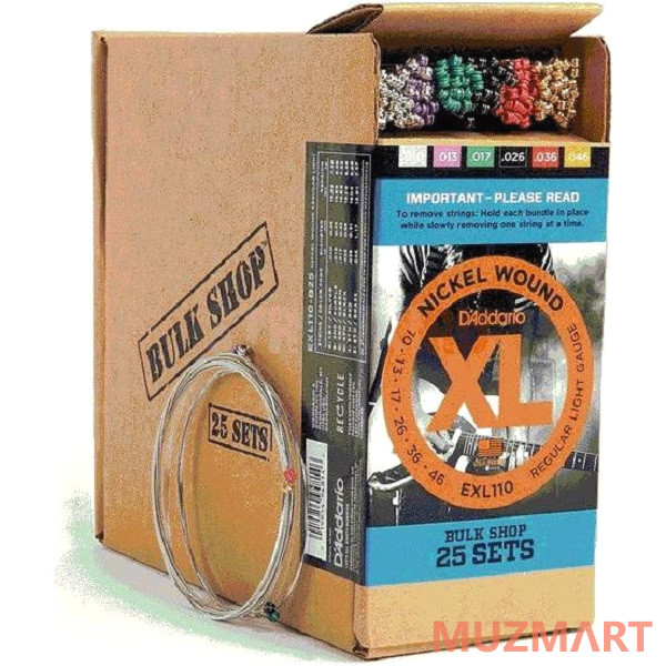 D'Addario EXL110-B25 25 комплектов струн для электрогитары