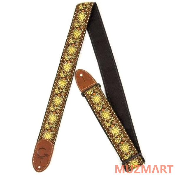 Gretsch G Brand Strap Yellow/Orange Brown Ends Ремень для гитары